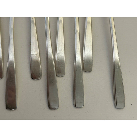 12 MCM Ice Teaspoons DON Astral Pattern A1+ Overlay Silver plate Ice Tea Spoons - Picture 5 of 8